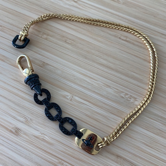 Vivienne Westwood Multi Detailed Chain / Link / Orb Crystal Choker Necklace - Picture 2 of 9